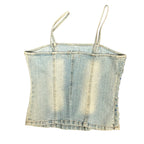 Simple Denim Beaded Top
