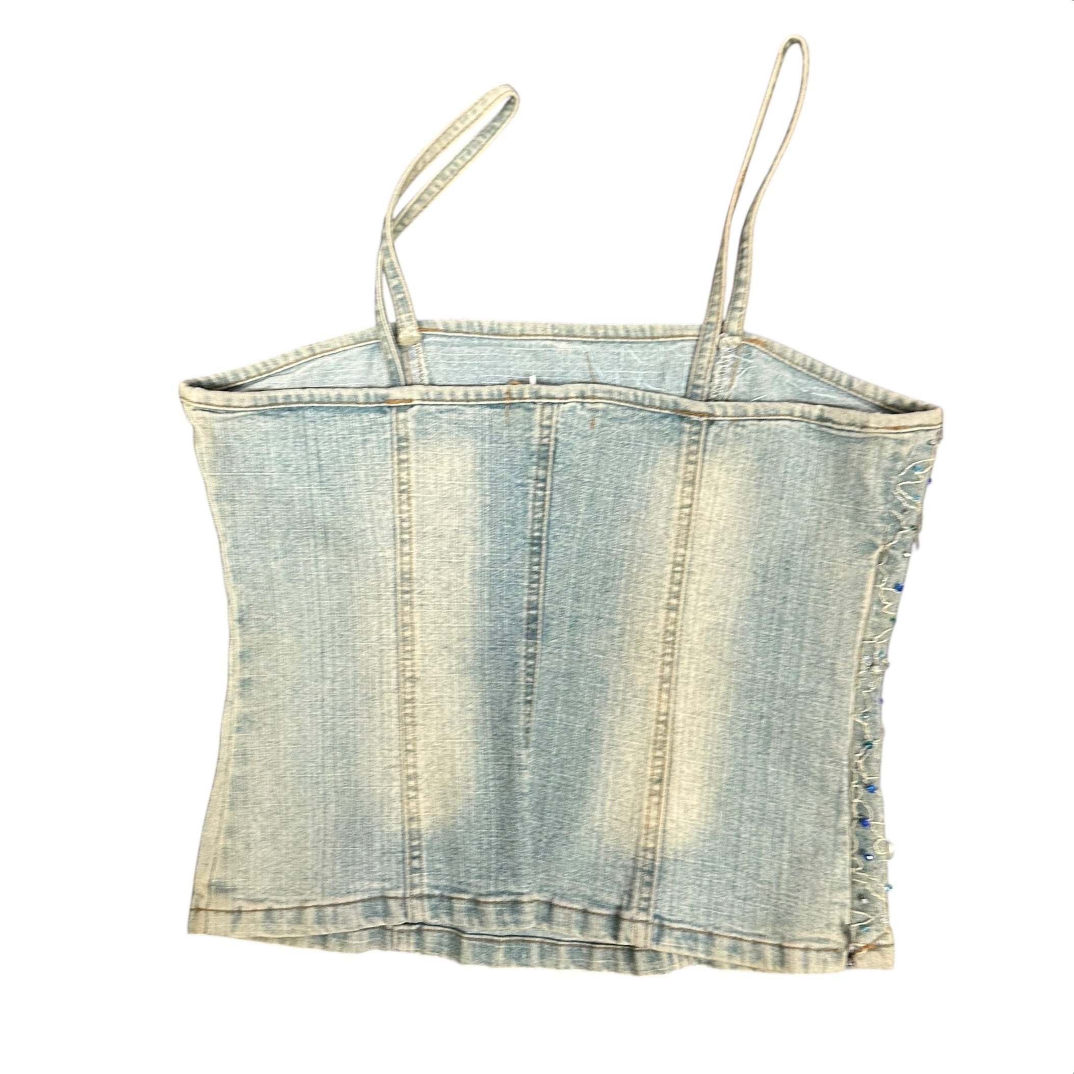 Simple Denim Beaded Top