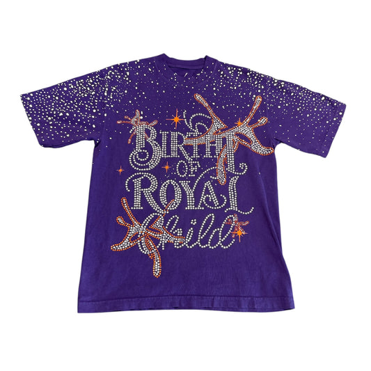 Birth Of Royal Child Purple Rhinestone Tee