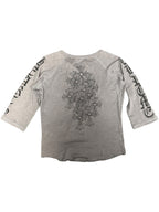 VINTAGE CHROME HEARTS BASEBALL TEE GREY (O47KSJ)