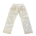 Vintage Carhartt Double Knee White Paint Splatter Pants (31)