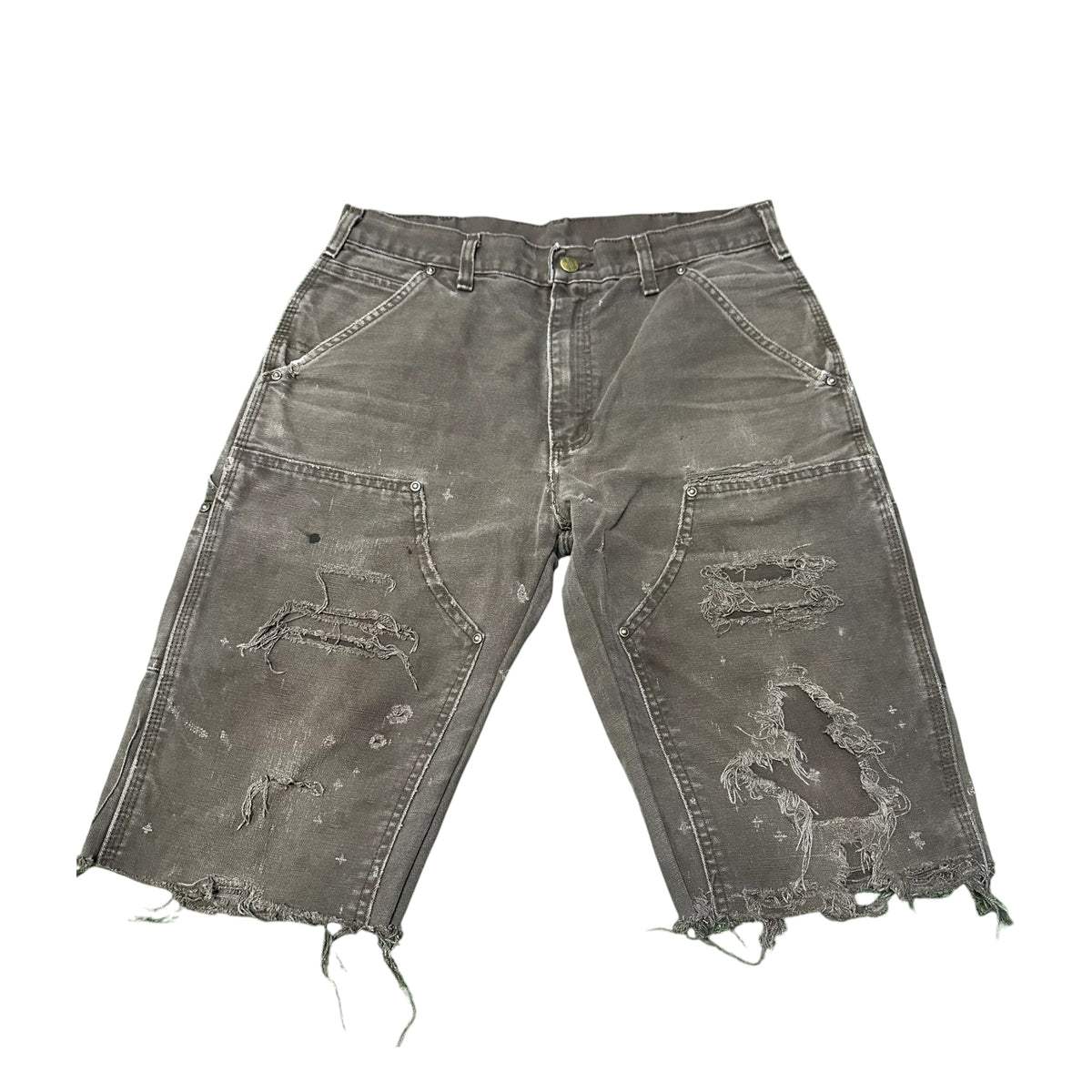 Vintage Brown Carhartt Double Knee Shorts (32)