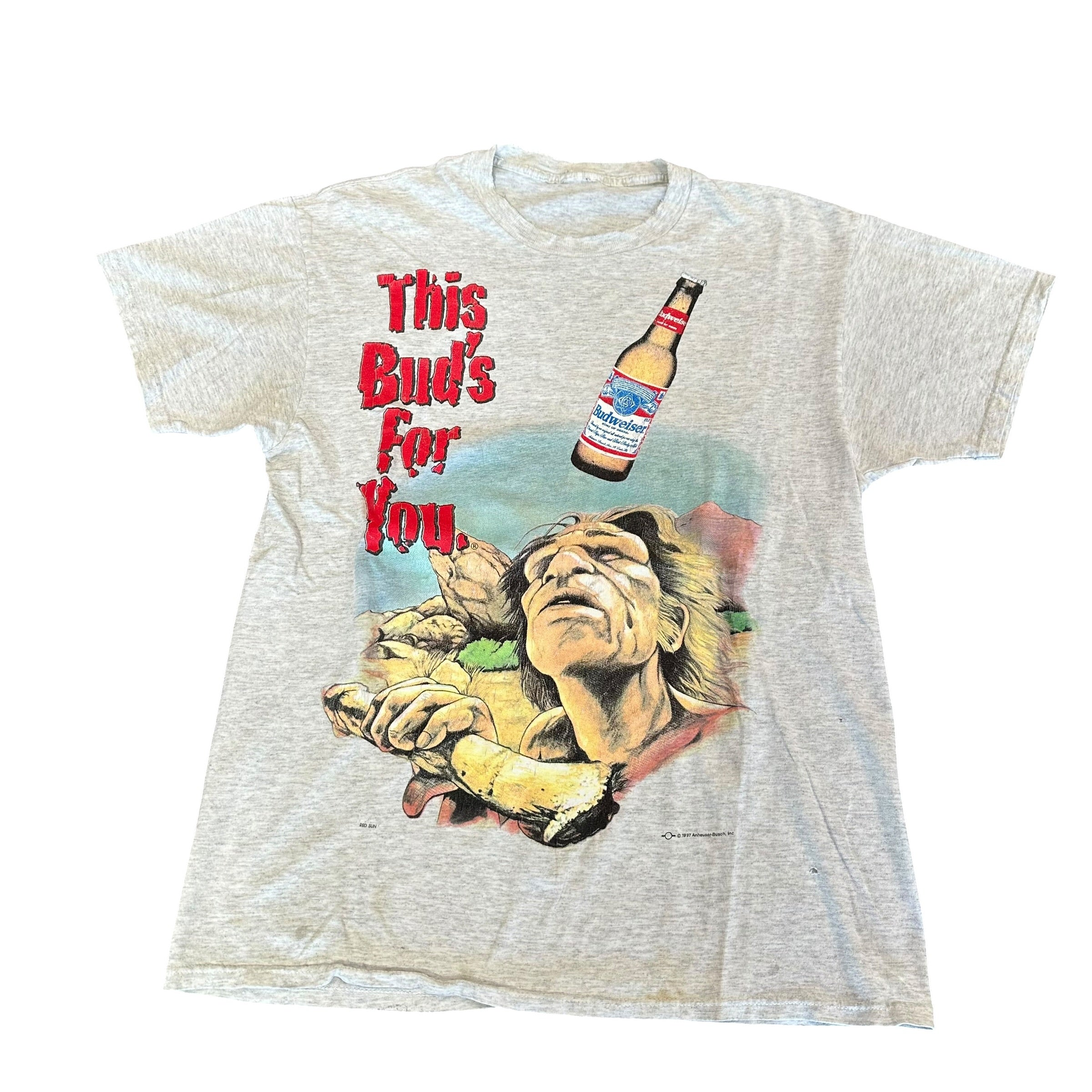 Vintage Light Grey Budweiser Shirt