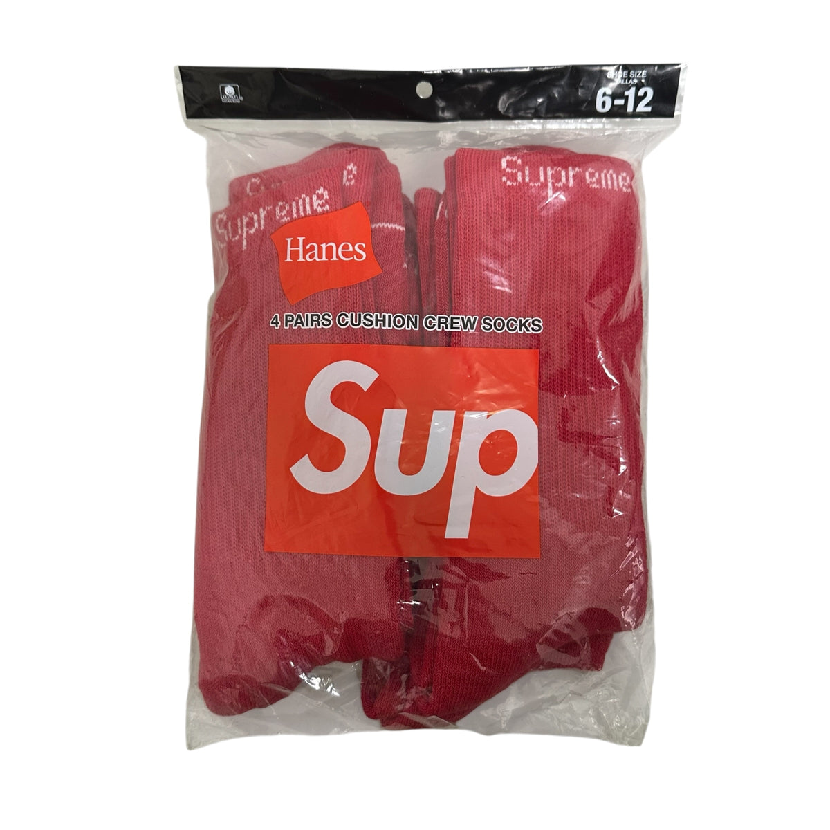 Supreme Hanes Socks(4 Pack) Red