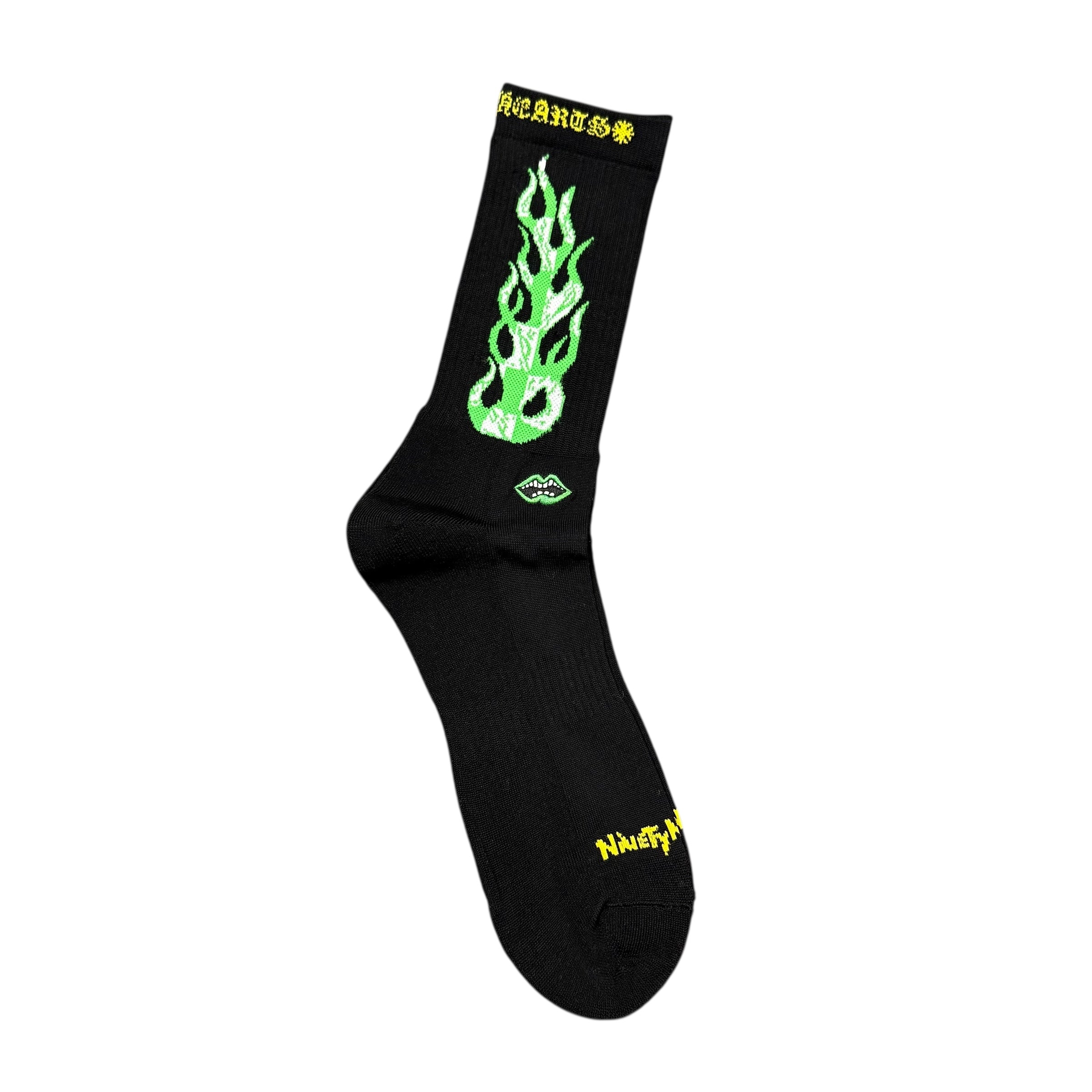 Chrome Hearts Black Flame Socks