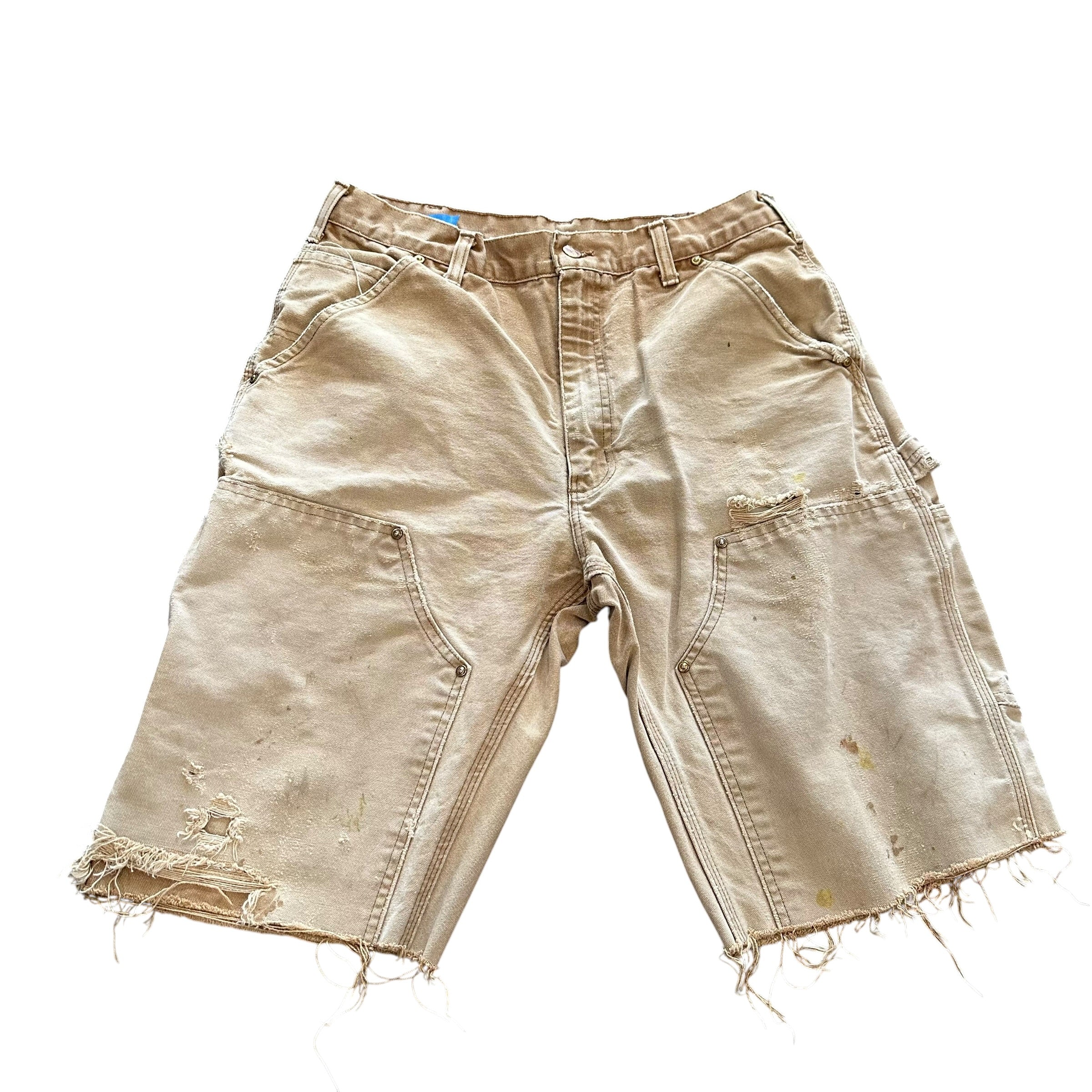 Tan Carhartt Double Knee Shorts(32)