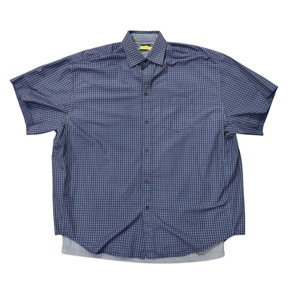 Balenciaga Trompe L’œil / Double-Layered Plaid Shirt
