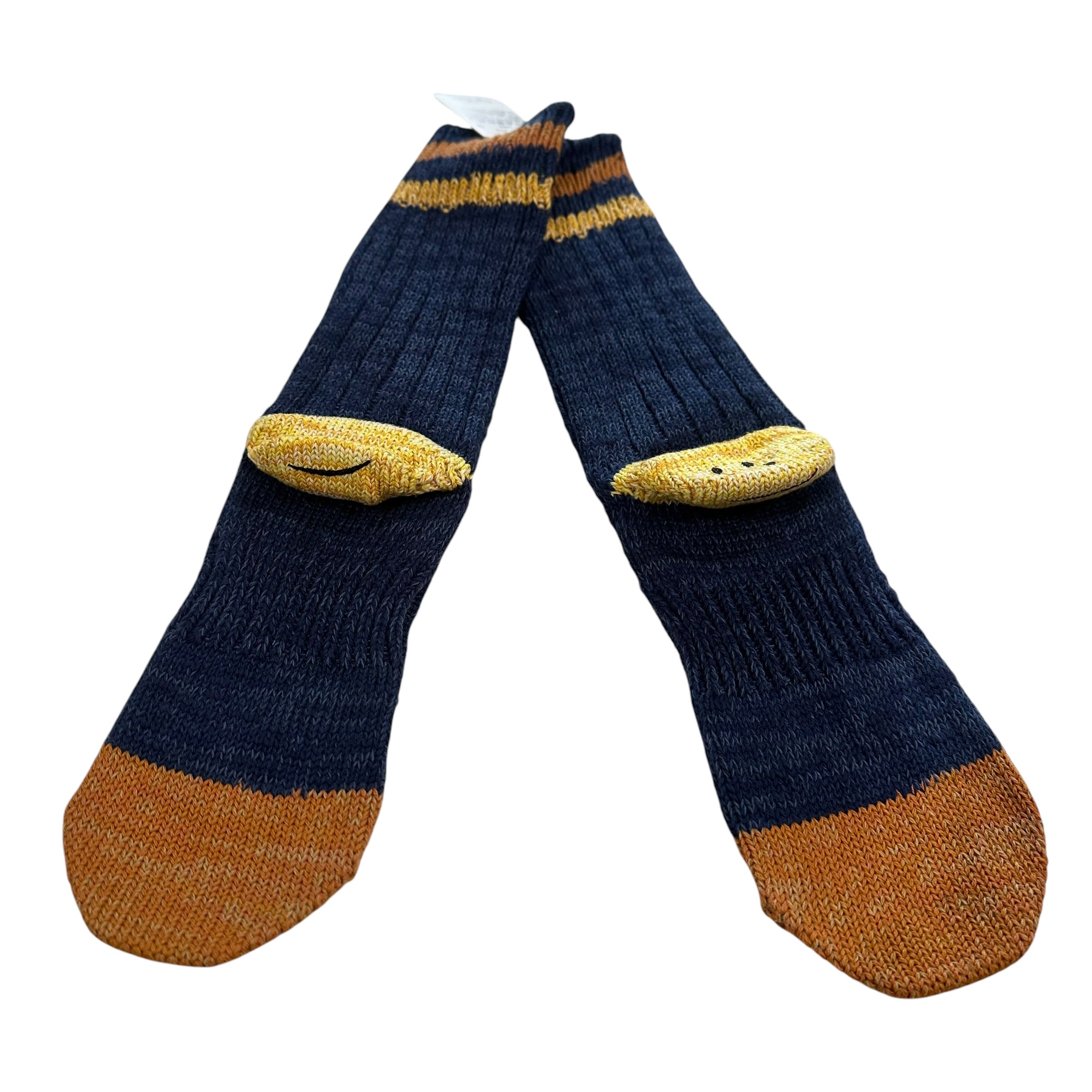 New Kapital 56 Yarns Smiley Socks Blue/Orange