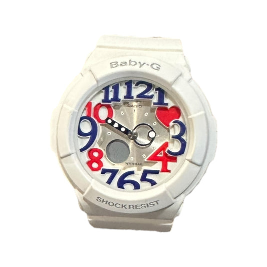 G Shock White/Red
