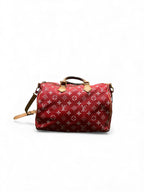 Louis Vuitton Red & White Monogram P9 Speedy 40 (Detachable Strap)