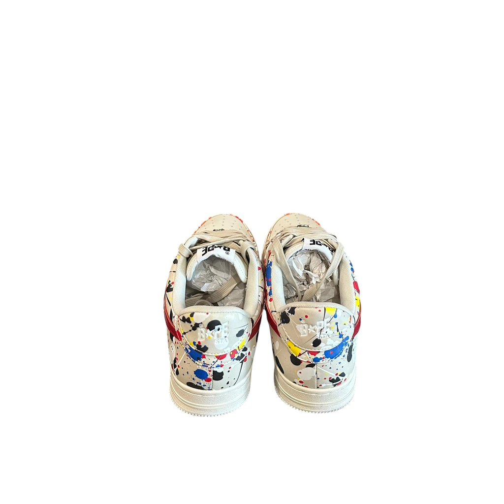 Bapesta Low 'Paint Splatter Ivory'