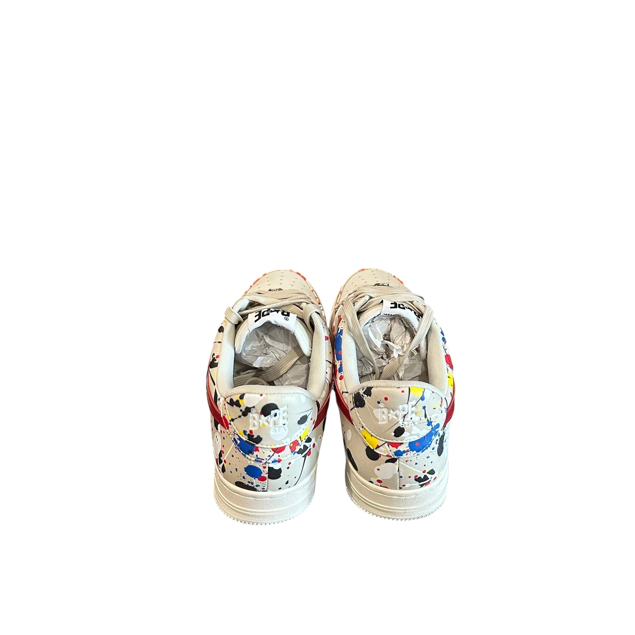 Bapesta Low 'Paint Splatter Ivory'
