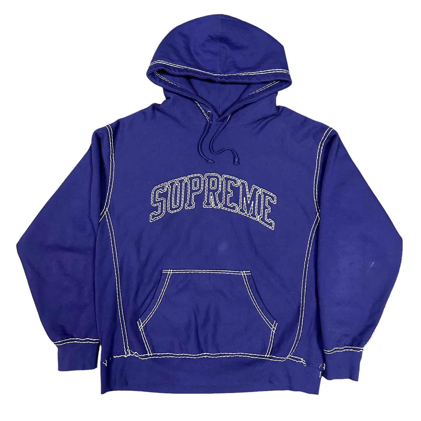Supreme Big Stitch Purple Hoodie