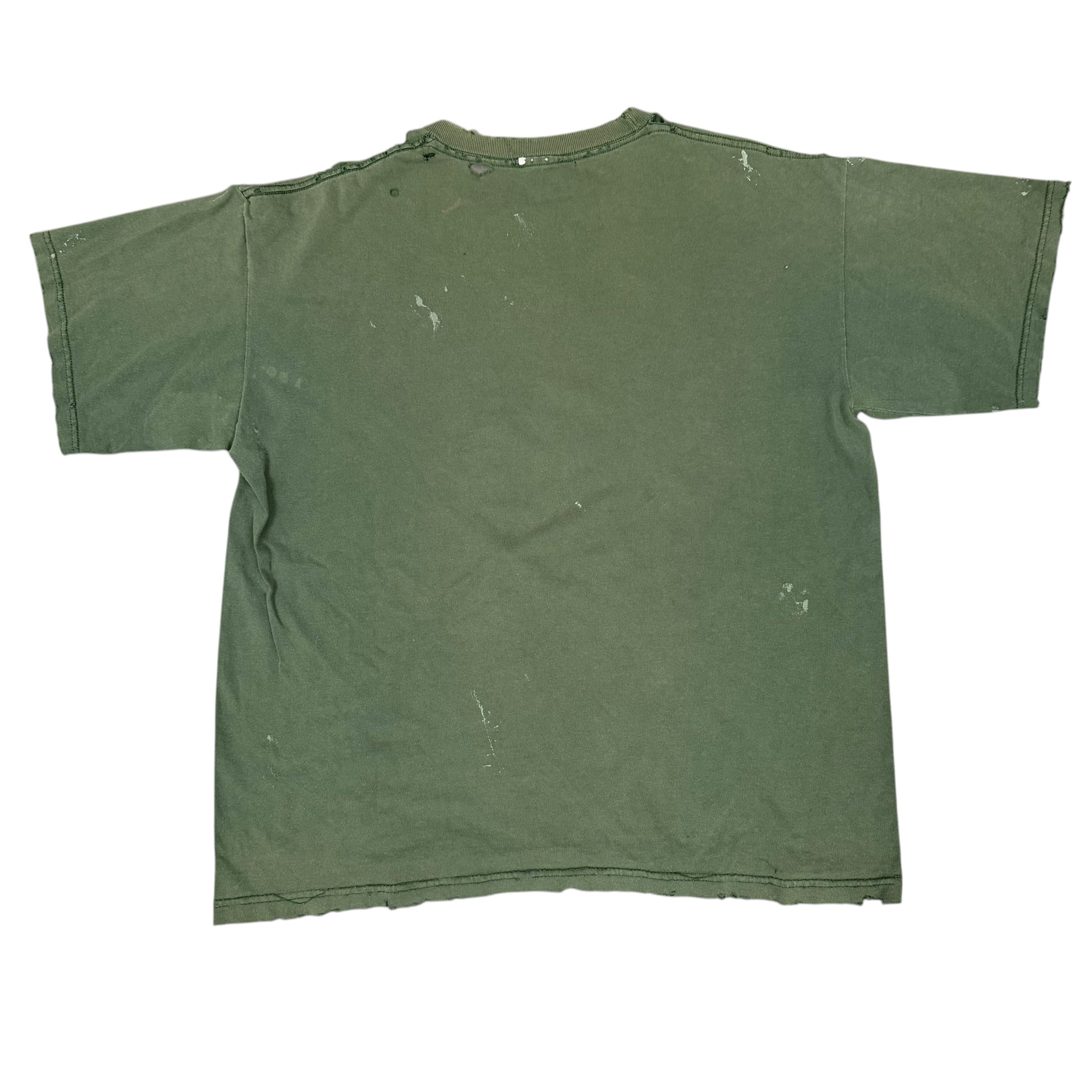 Vintage Green "Hook-Ups" Skate Distressed Green Tee
