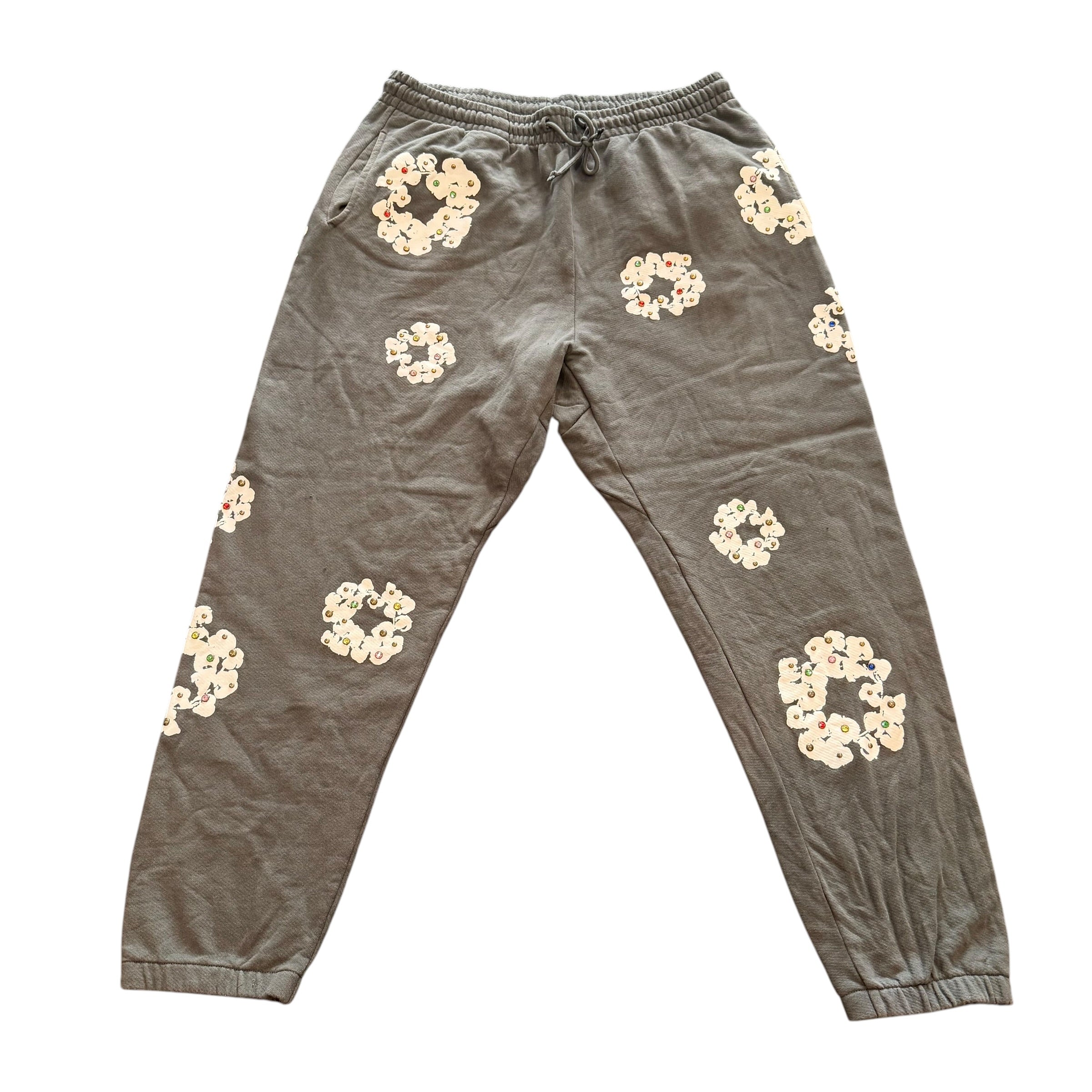 Denim Tears Rhinestone Grey Sweatpants