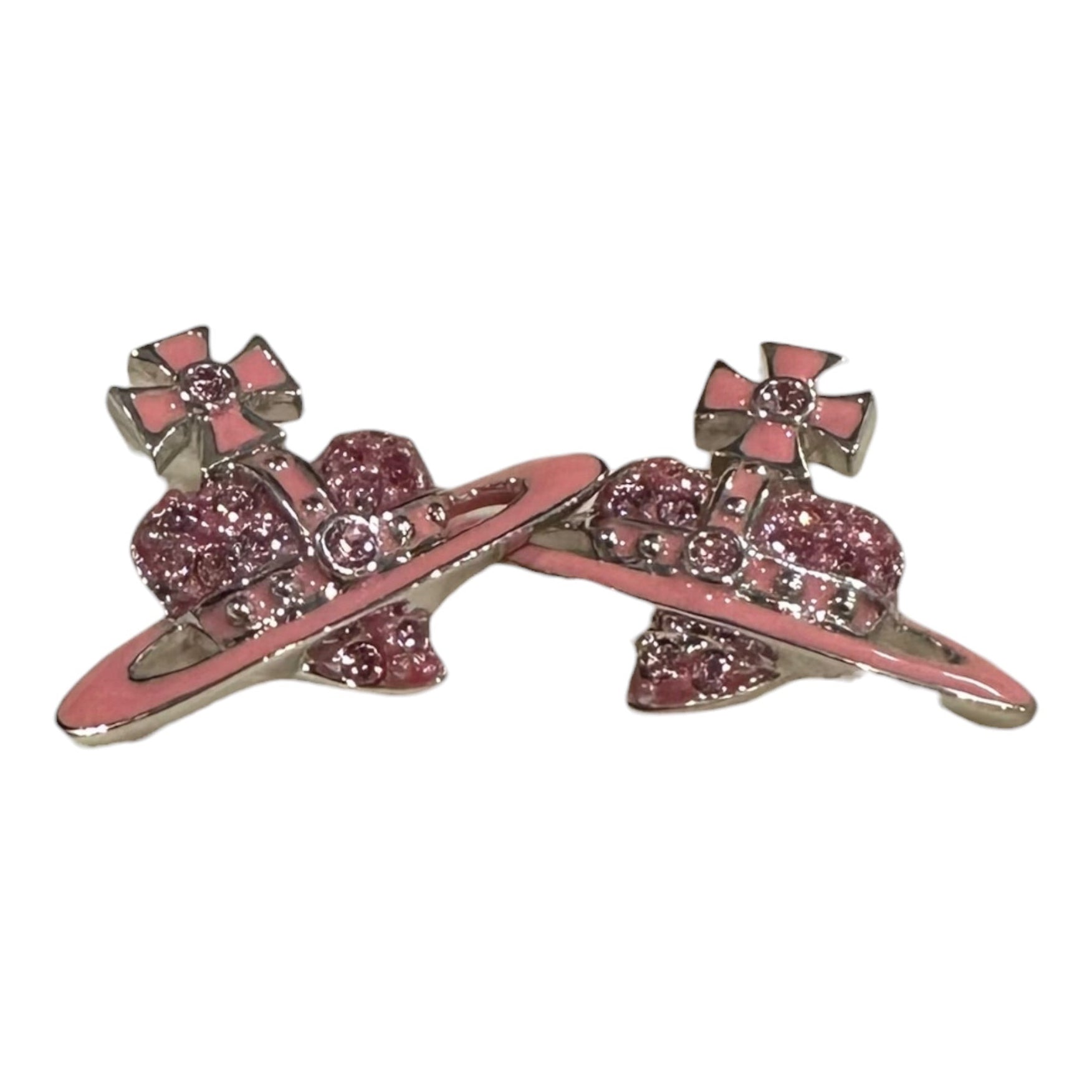 Vivienne Westwood Heart Orb Pink Earrings