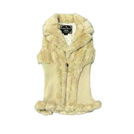 Guess Fur Vest Tan FDWMNS