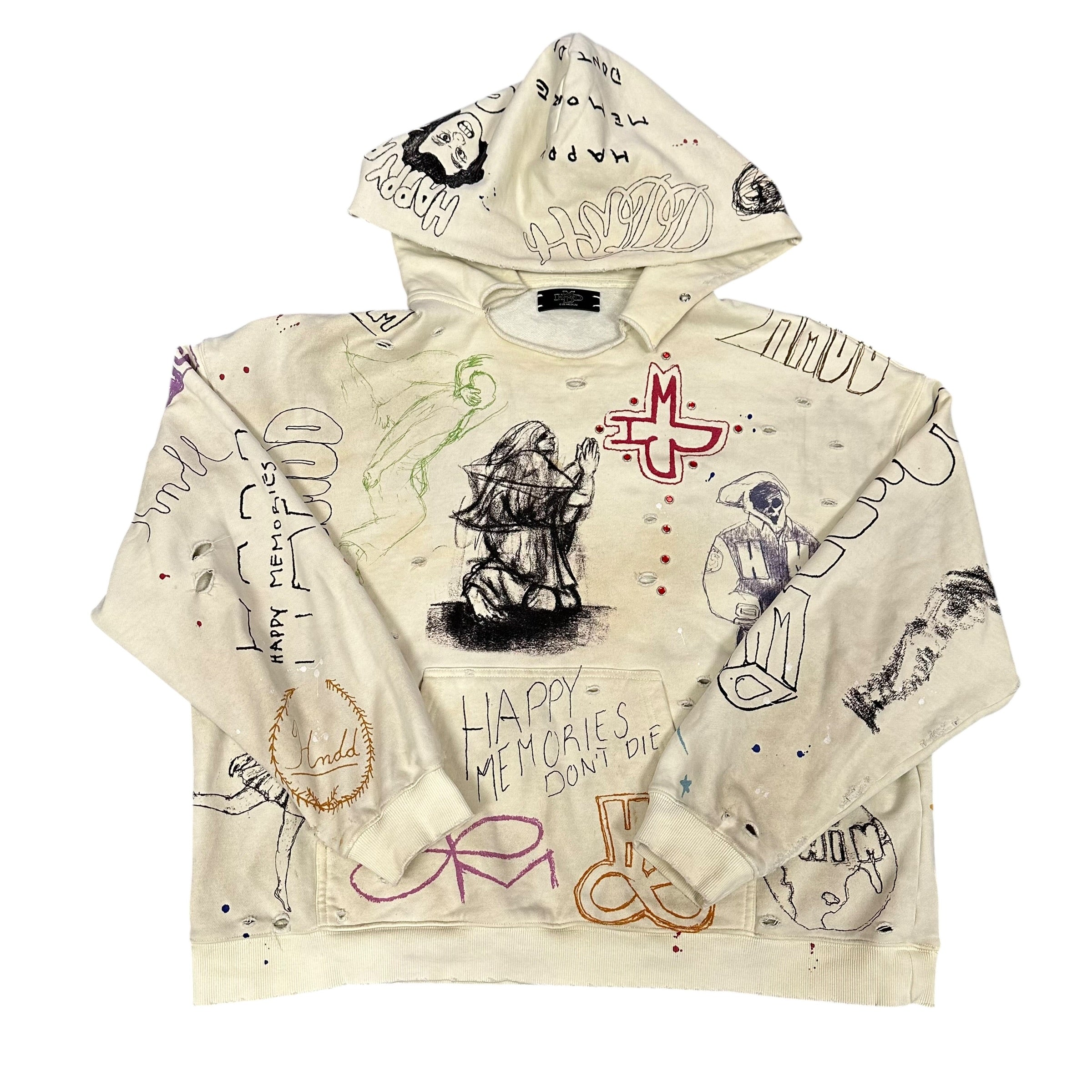 HMDD “Sketch" Hoodie Cream