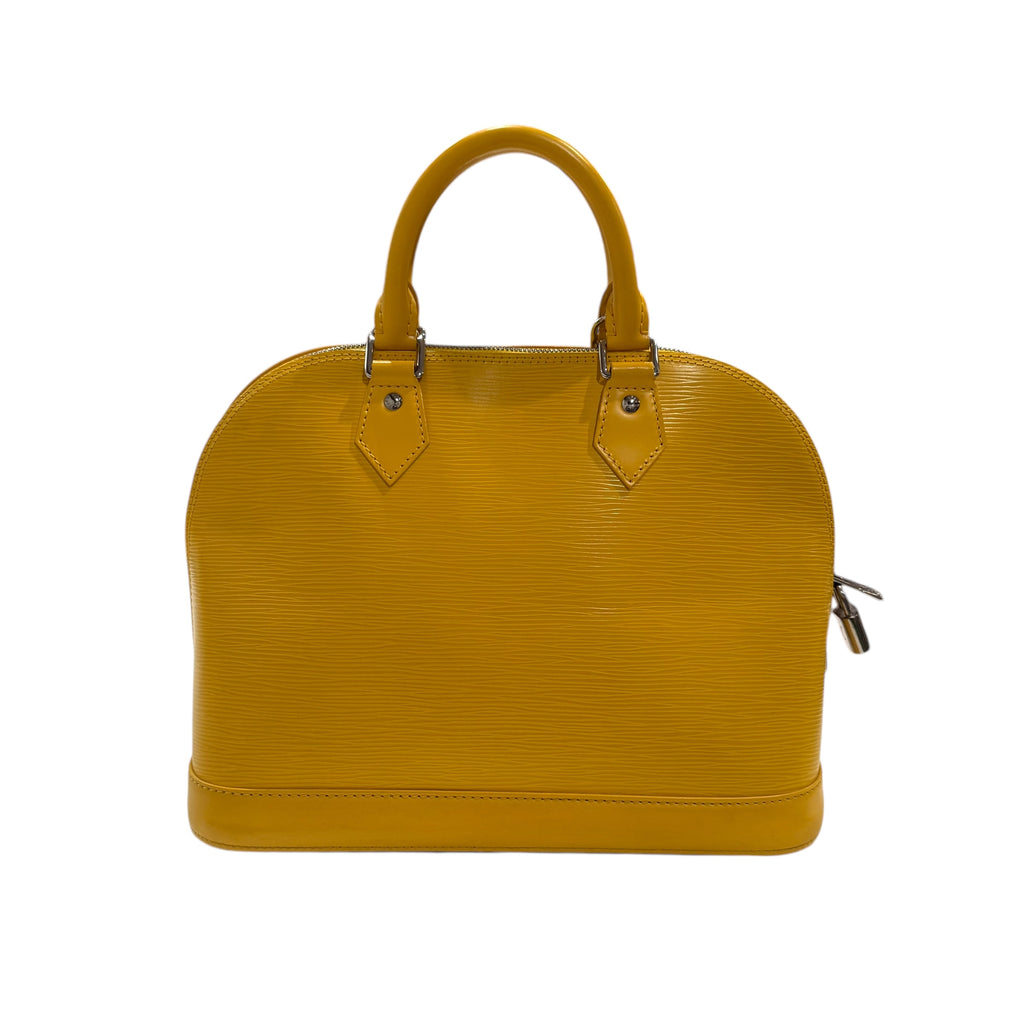Louis Vuitton yellow  Epi Leather Alma PM Bag