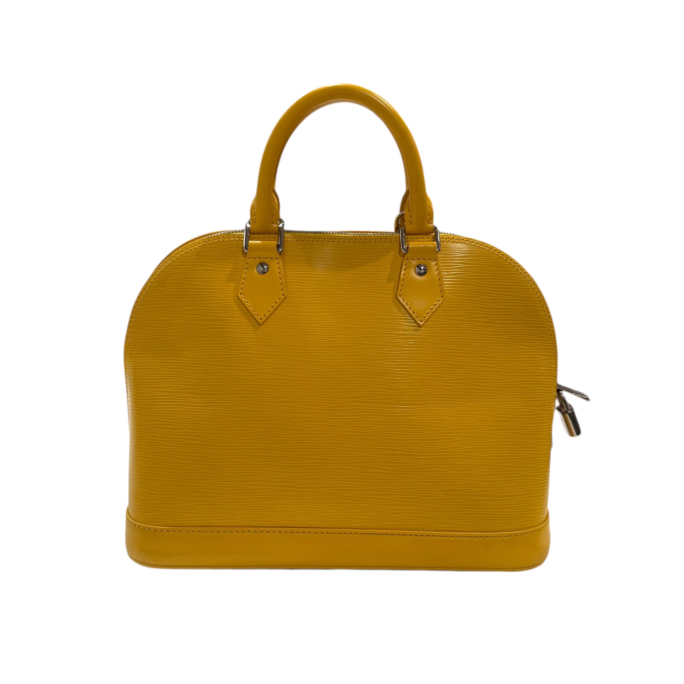 Louis Vuitton yellow  Epi Leather Alma PM Bag