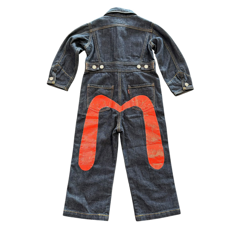 Evisu Kids Denim/Orange Coveralls