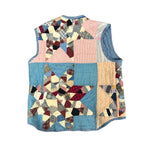 MF BLU Asymmetrical Patchwork Vest