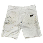 Vintage White Paint Splatter Denim Shorts