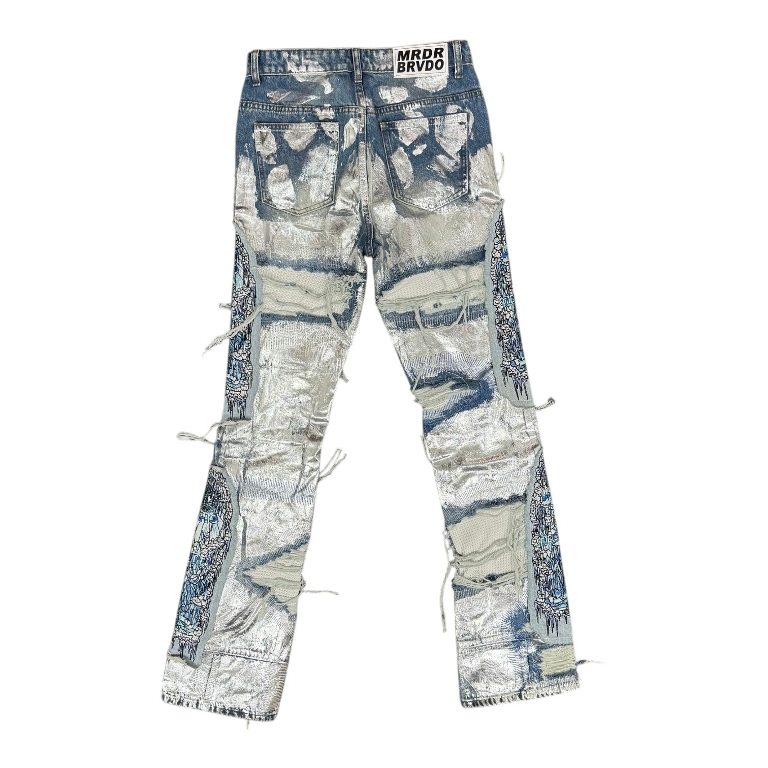 WHO DECIDES WAR Blue Heavy Metal Jeans