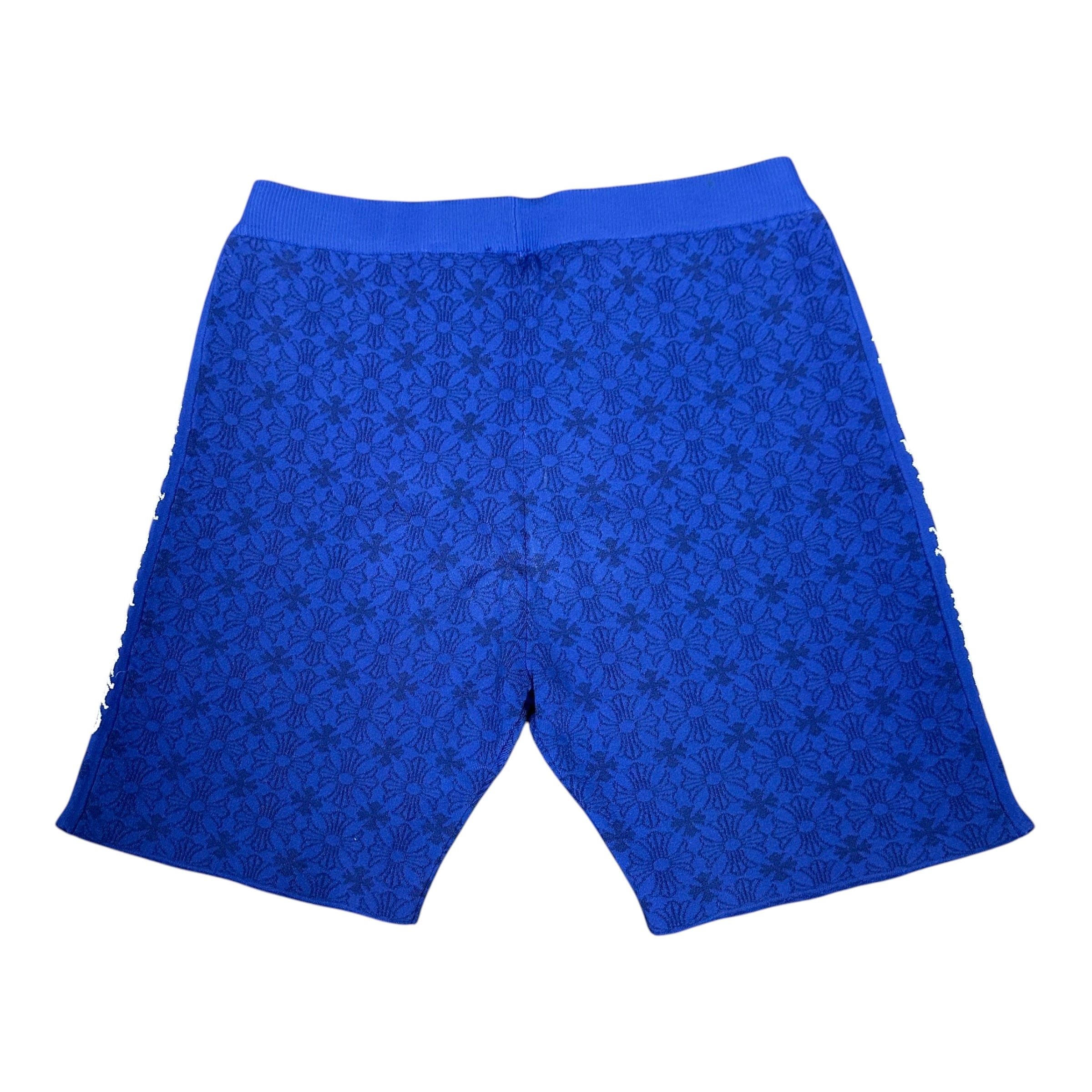 Chrome Heart Blue Cross Logo Shorts