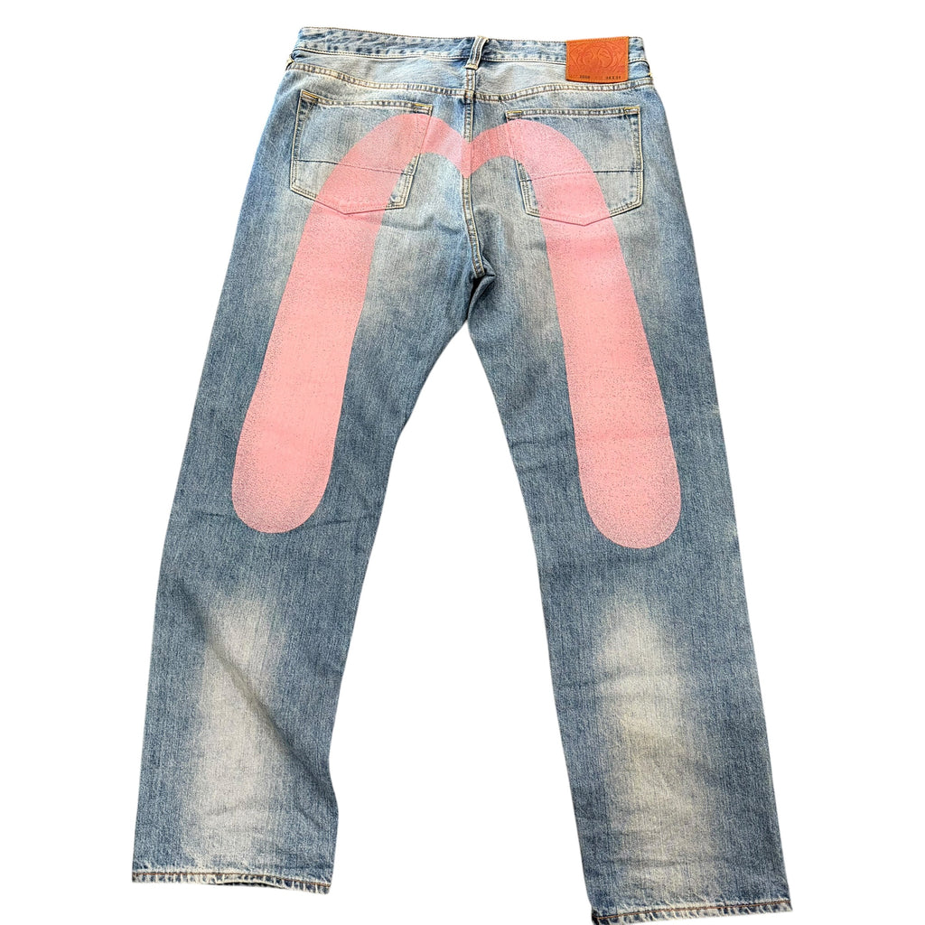 Evisu Jeans Light Wash Pink