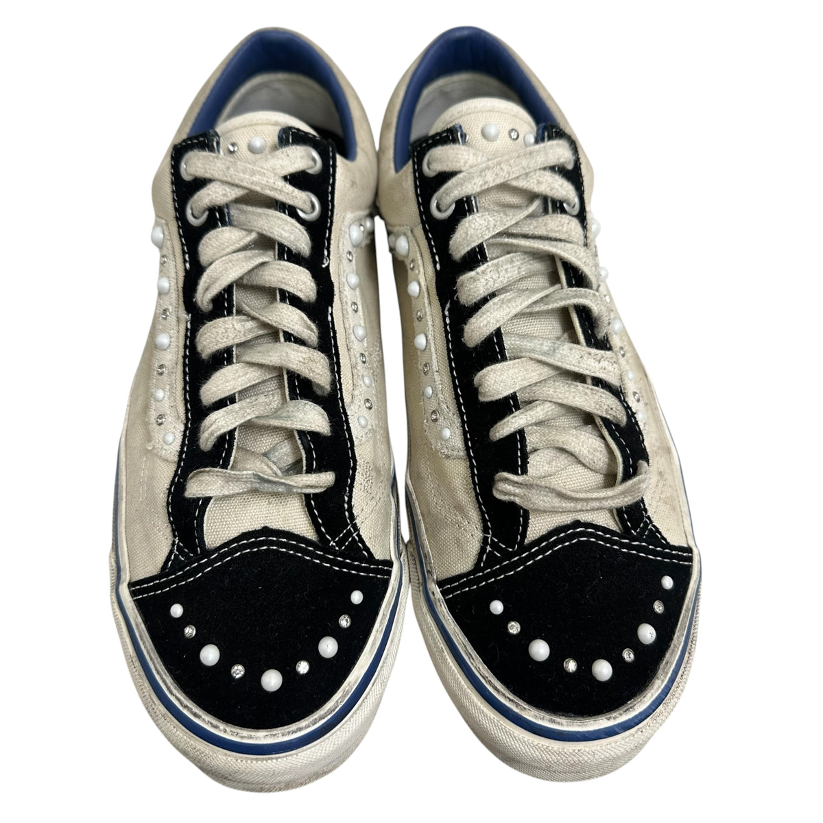 Pearlized  Vans Old Skool “Marshmallow White”