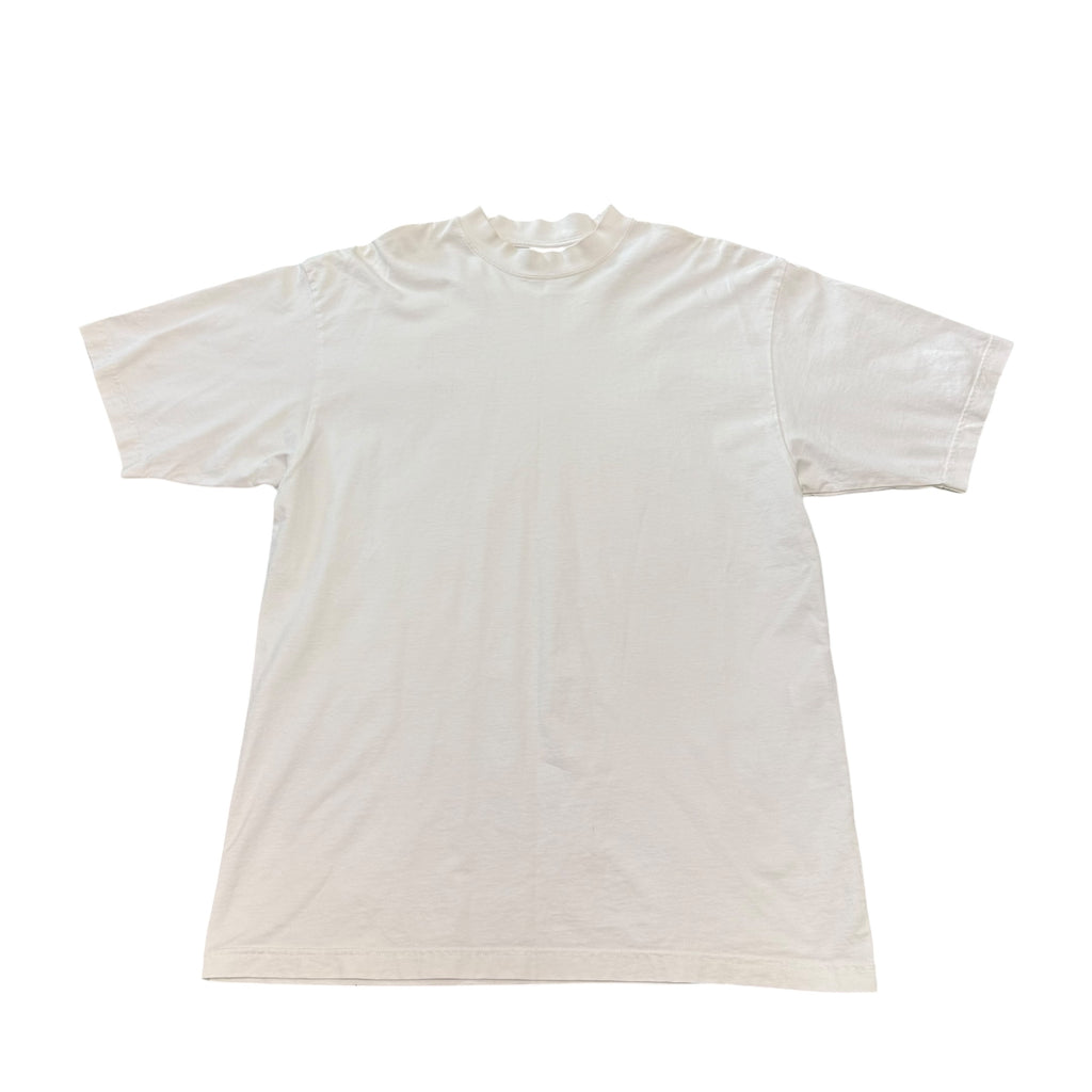White Balenciaga Rhinestone Tee