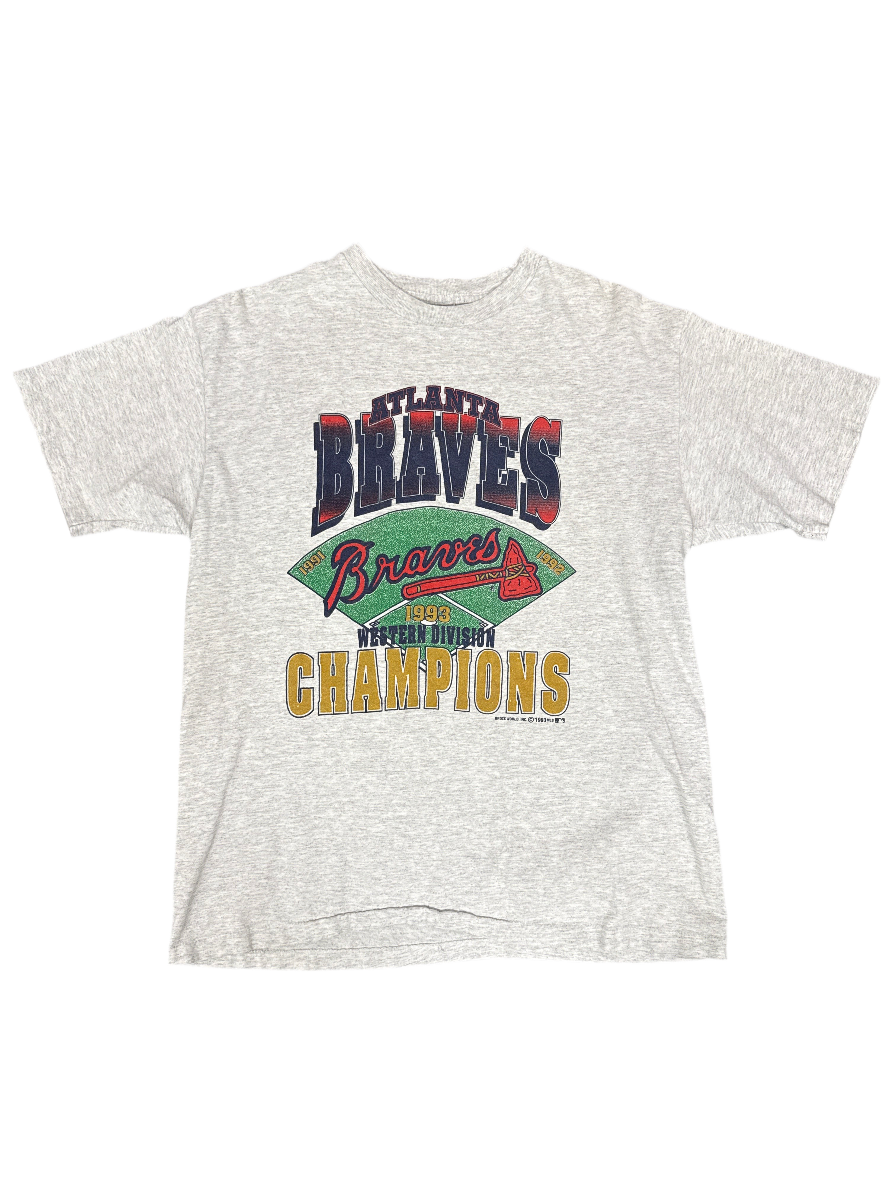'93 ATL Braves Western Champs Grey Tee