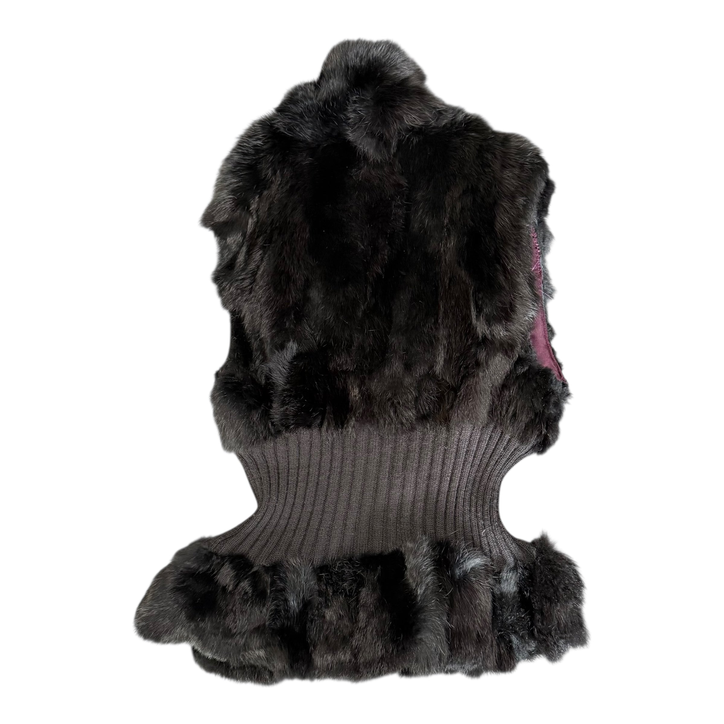 Black Patrizia Luca Fur Vest