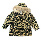 Bape Yellow Camo Snow Down Fur Jacket