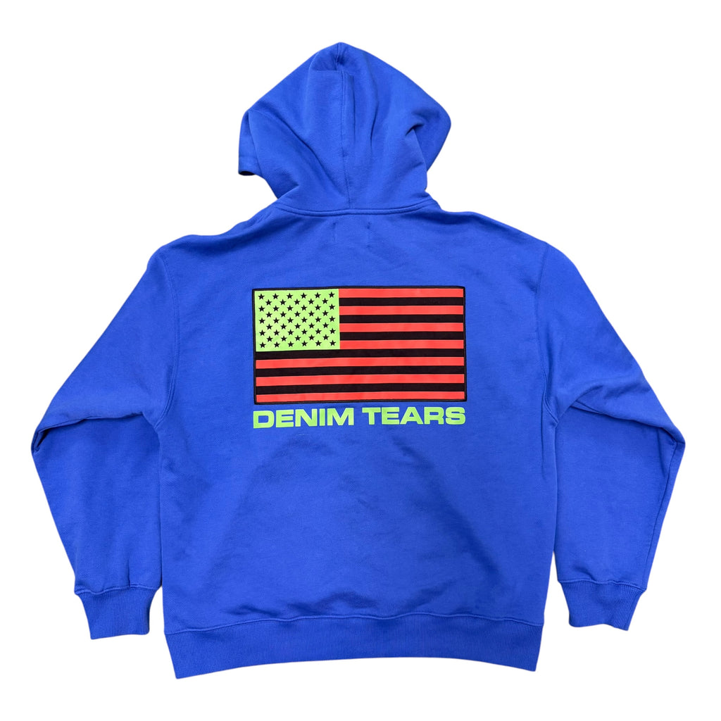Denim Tears Pan African Zip Hoodie in Blue
