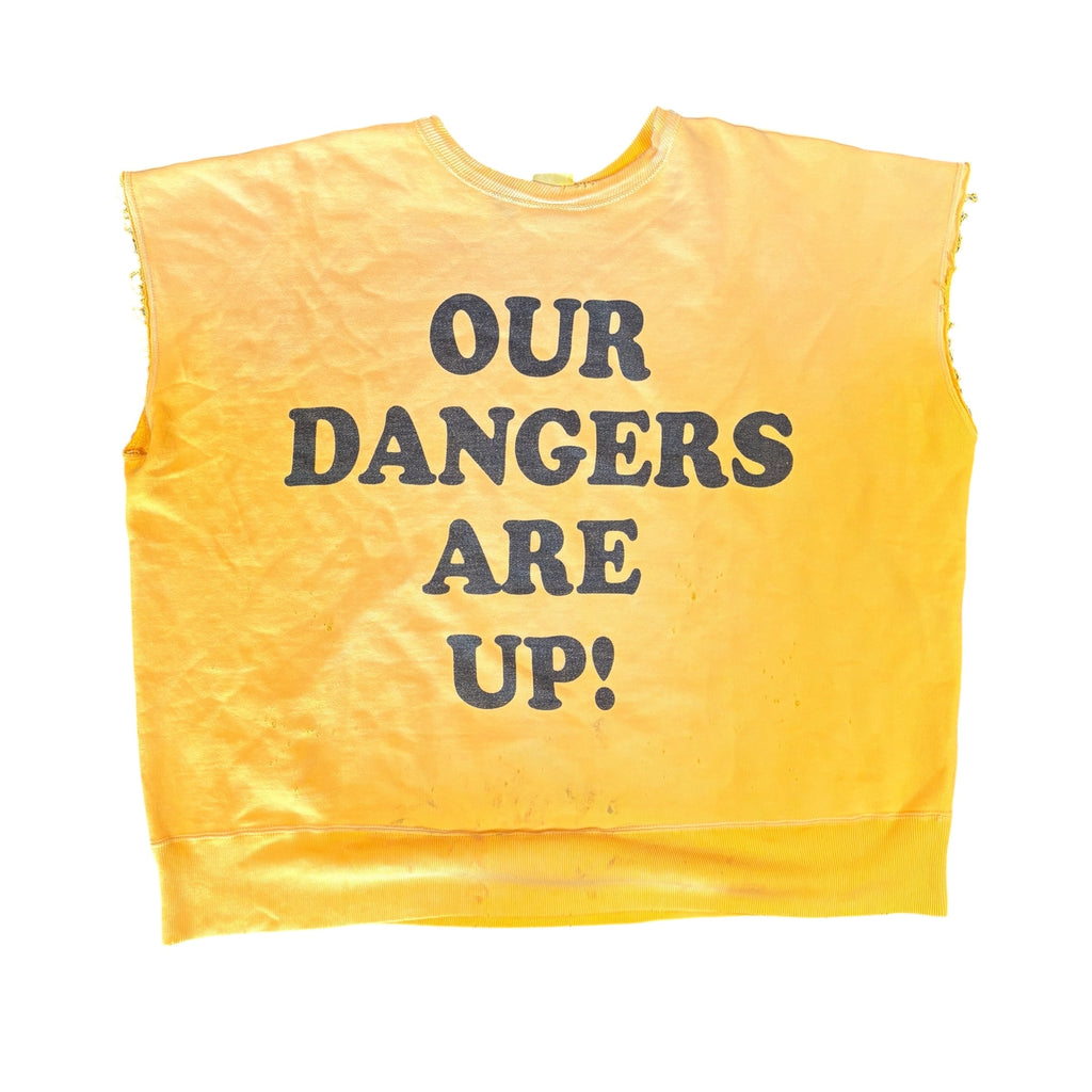 SAINT Michael Yellow Cutoff Crewneck