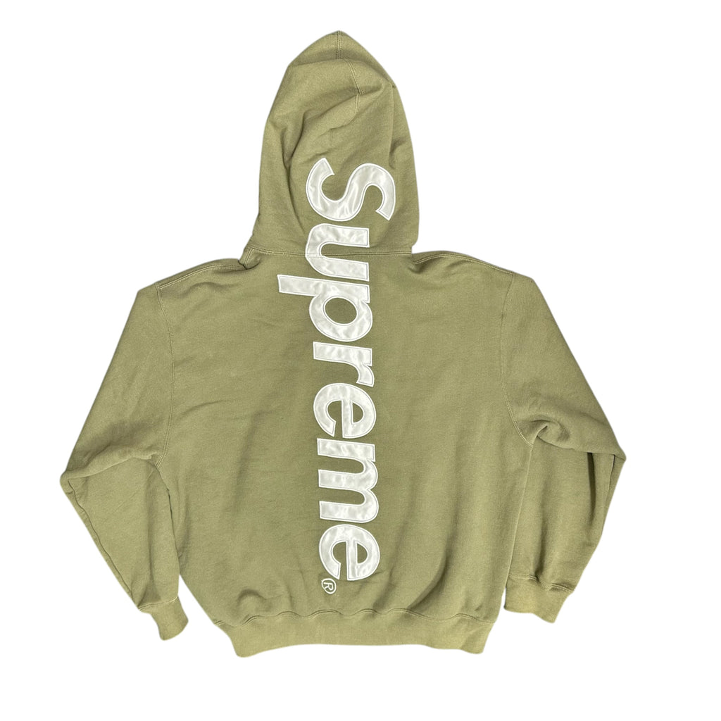 NEW Supreme Satin Appliqué Hooded Sweatshirt ‘Olive’