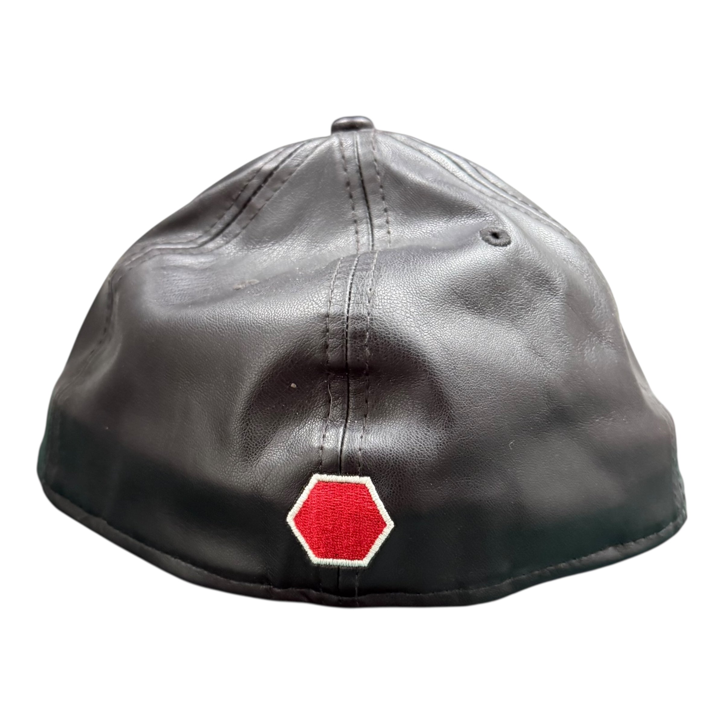 (B). Stroy. Leather Black/Red Hat