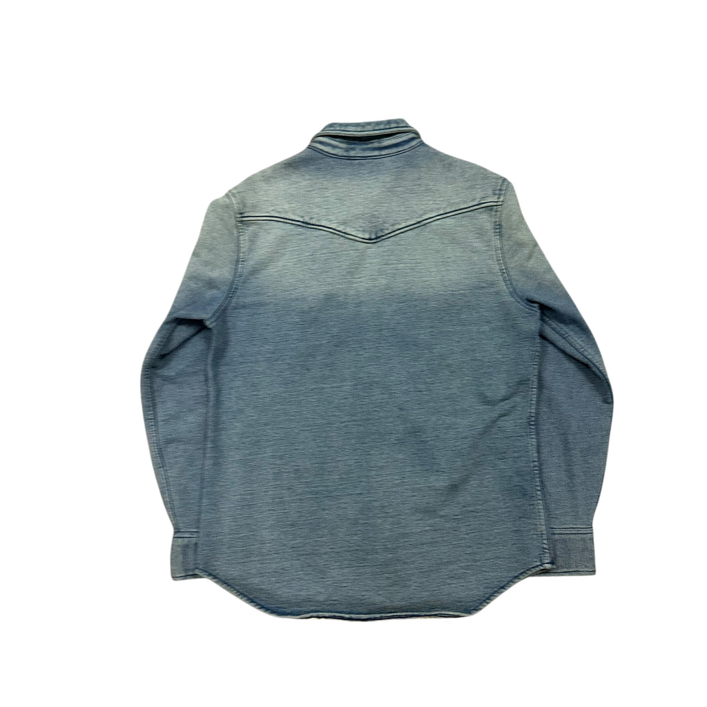 RRL Ralph Lauren Blue Cotton Button Up Shirt