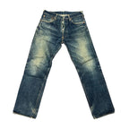Evisu Blue Faded Seagull Logo Jeans