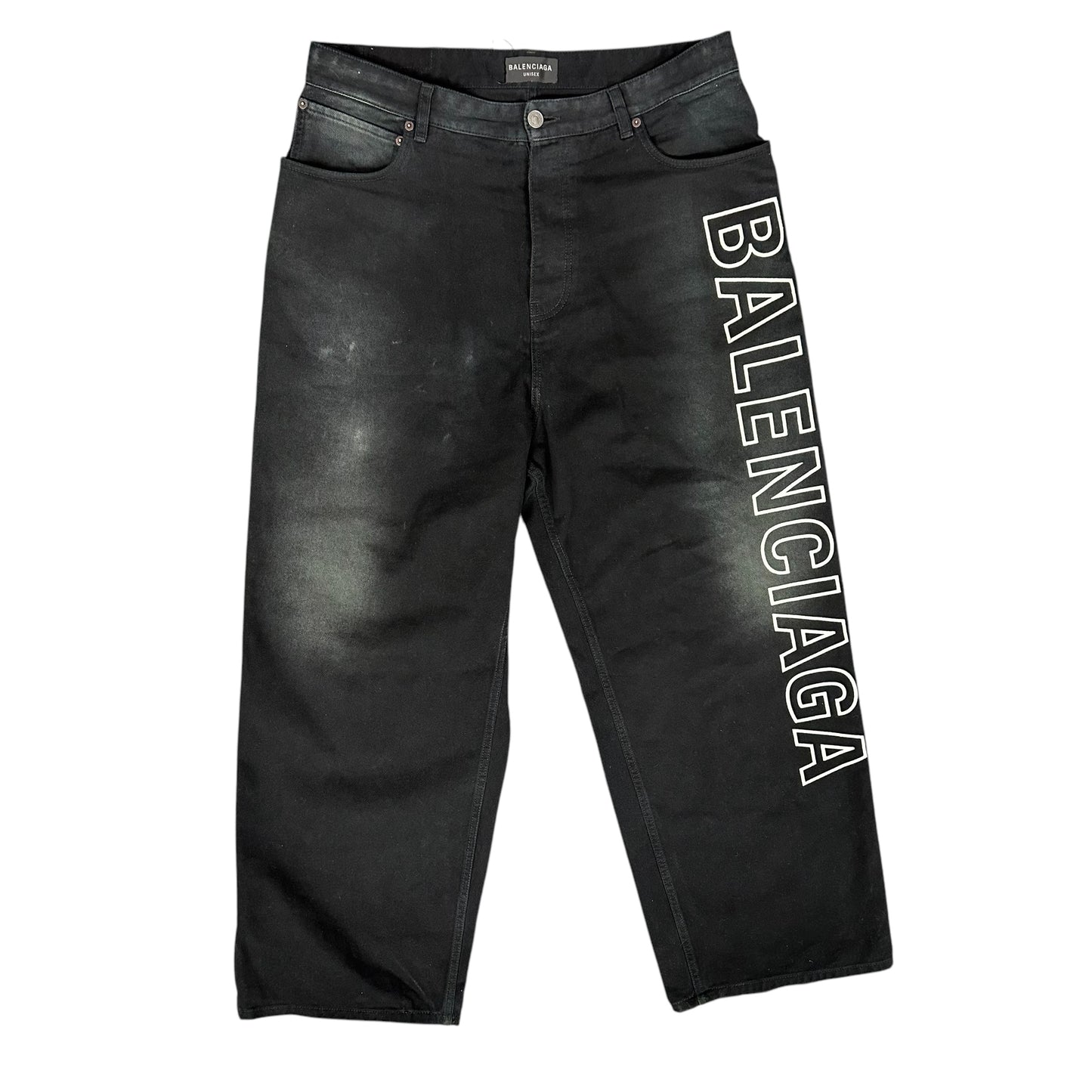 Balenciaga Black Outline Baggy Pants