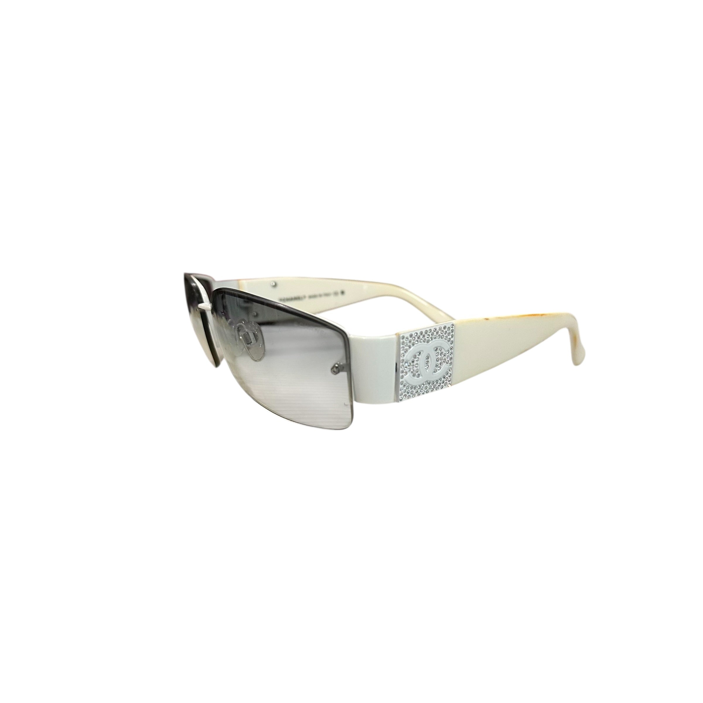 Chanel 4117 White/Smoke Sunglasses