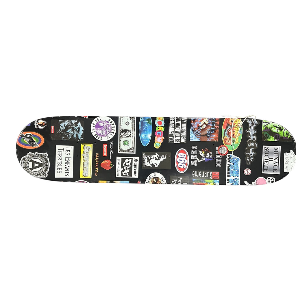 Supreme Stickers Skateboard Deck- Black