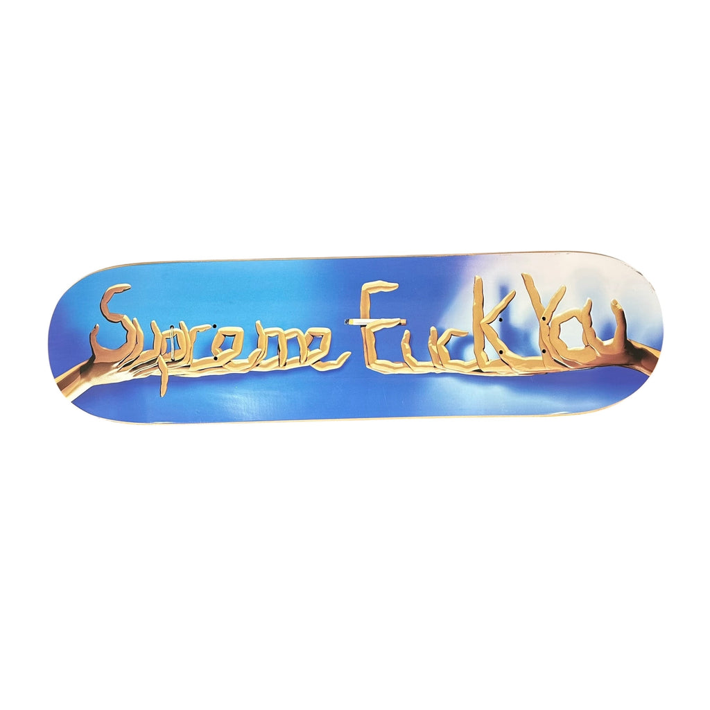 Supreme F*ck You Fingers Skateboard Deck Blue