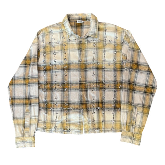 Vale Lives Cream/Yllw Rhinestone Flannel