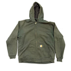 Dark Green Zip Up Carhartt Hoodie