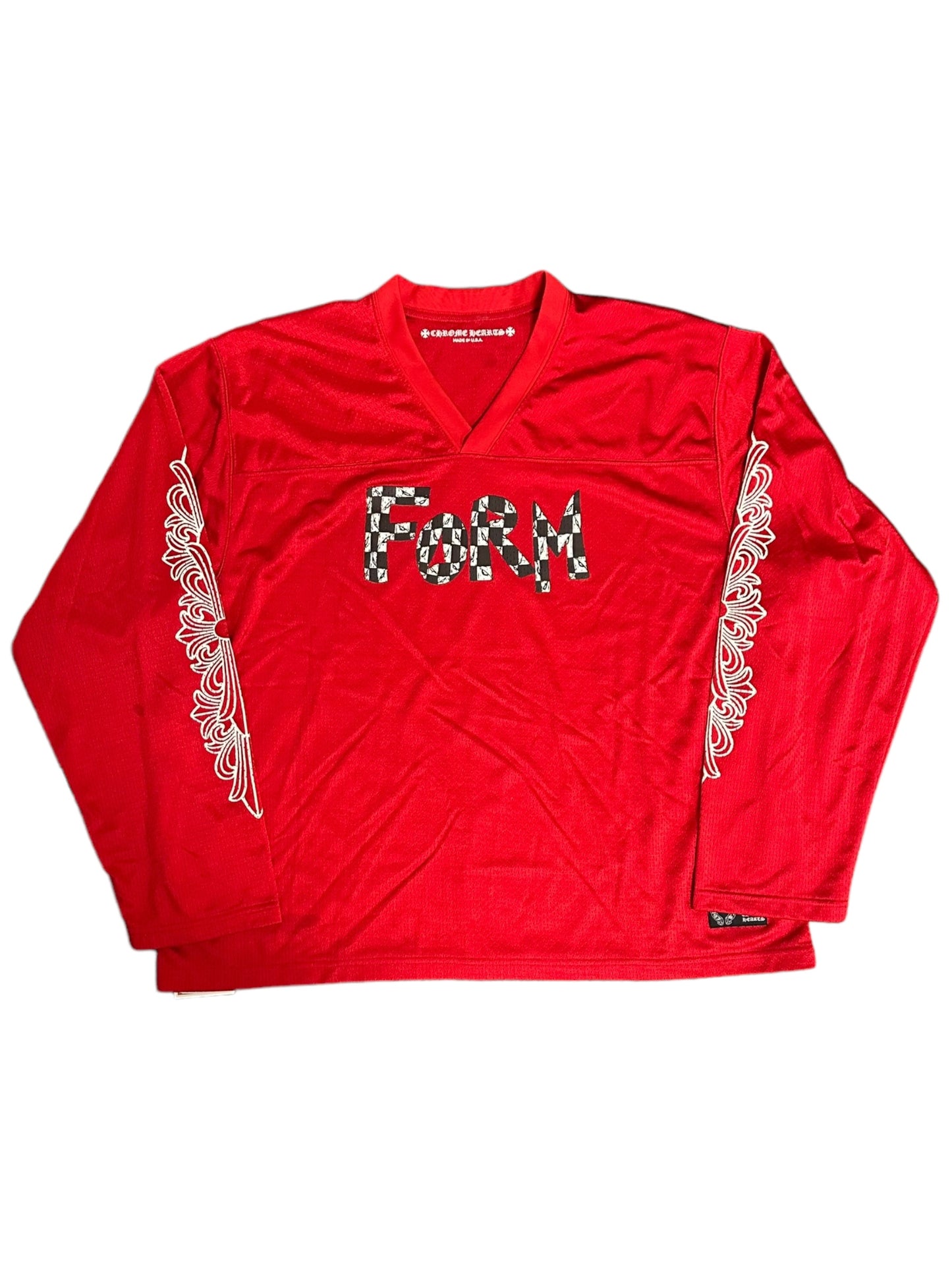 Red Chrome Heart Form L/S Jersey