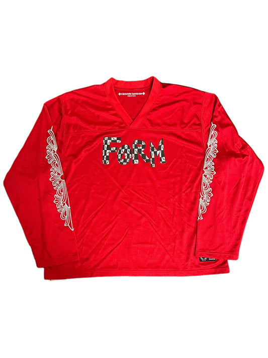 Red Chrome Heart Form L/S Jersey