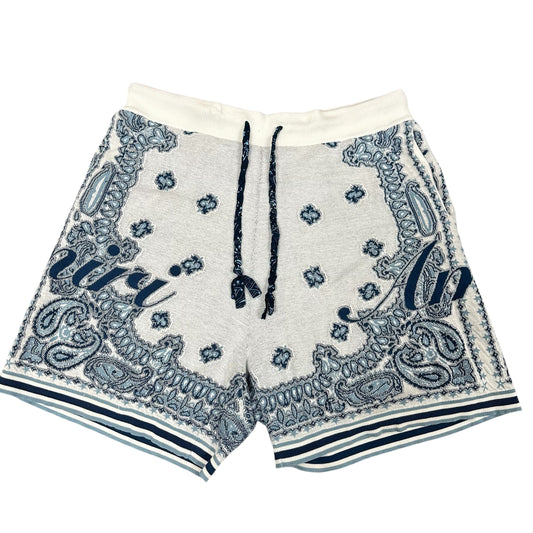 Amiri Blue Paisley Shorts